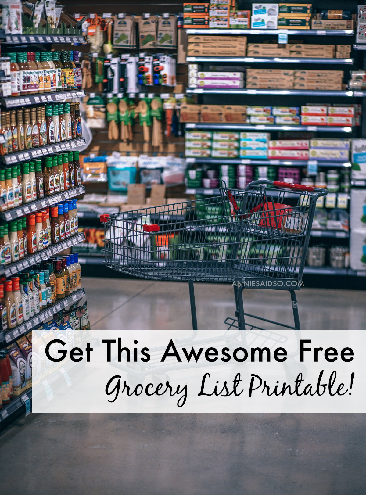 Get this Free Awesome printable Grocery List!